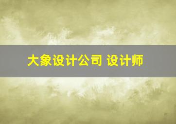 大象设计公司 设计师